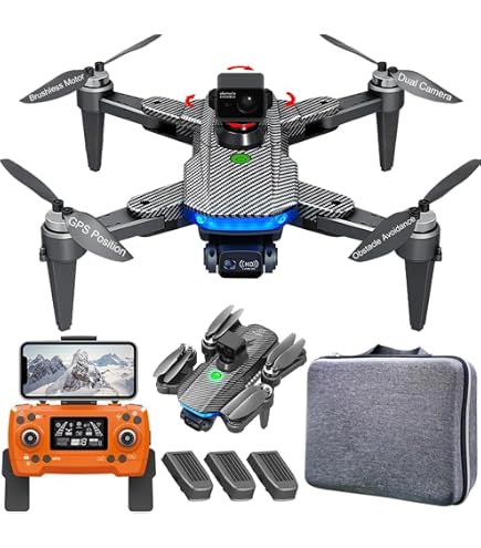 Amazon.com: Lozenge 360° Obstacle Avoidance Brushless GPS Drone